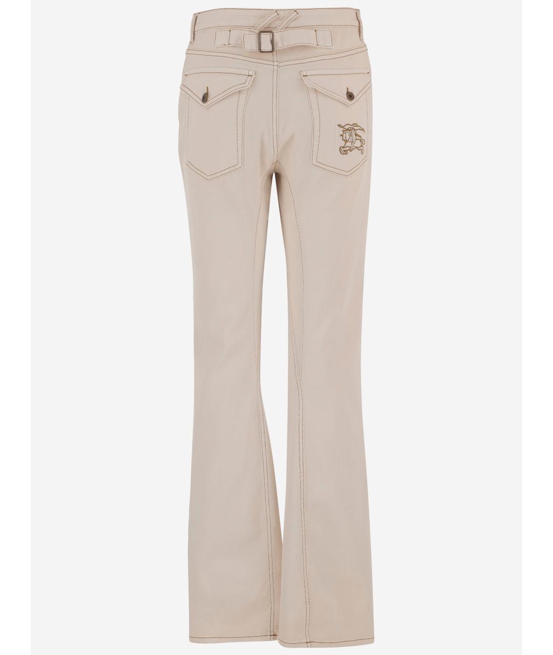 BURBERRY Розовые хлопковые джинсы клеш, фото 2