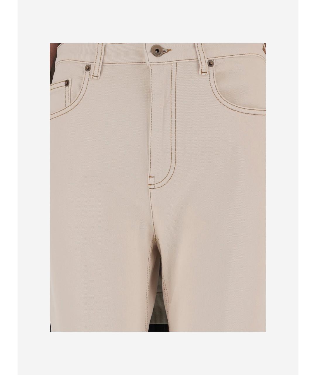 BURBERRY Розовые хлопковые джинсы клеш, фото 3