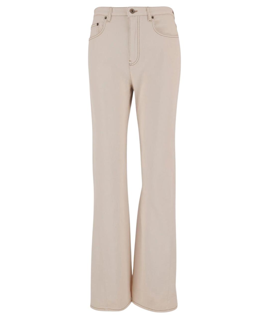 BURBERRY Розовые хлопковые джинсы клеш, фото 1