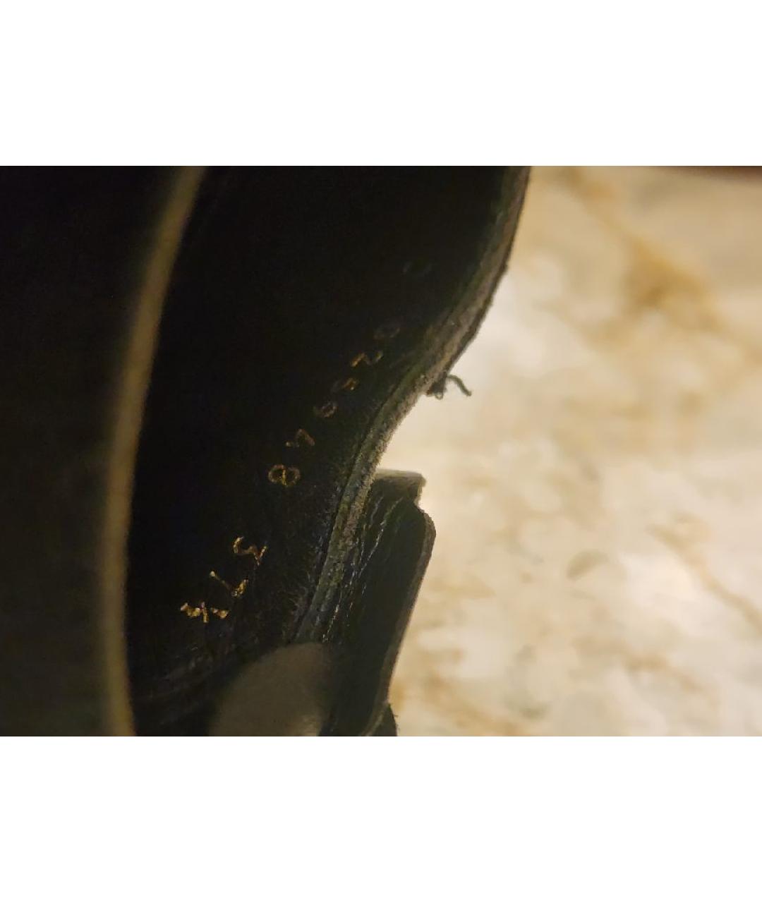 CHANEL Черные кожаные босоножки, фото 5