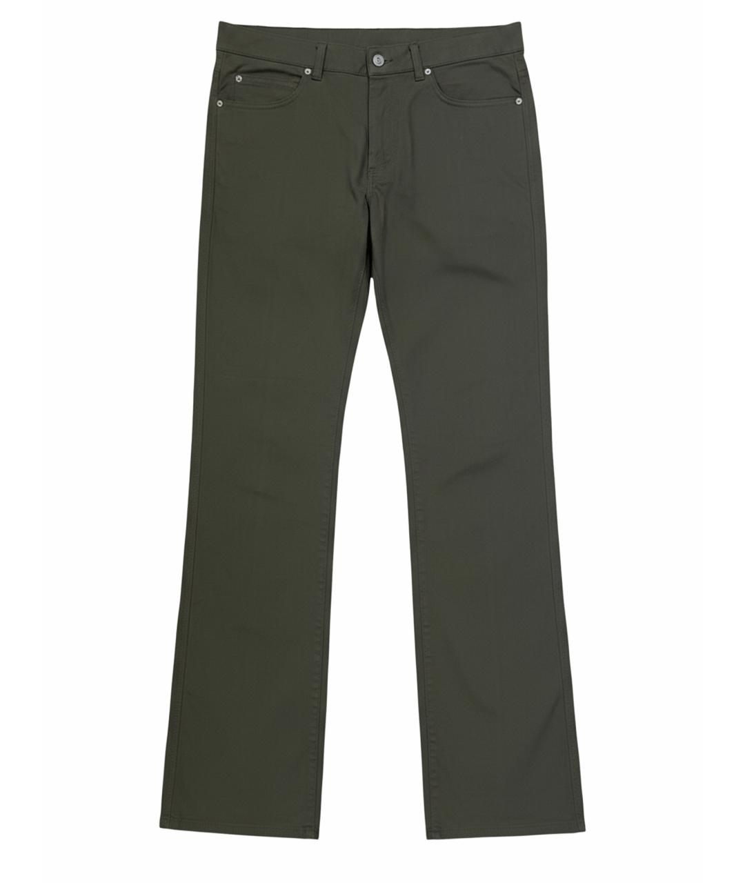 JIL SANDER Хаки хлопковые прямые джинсы, фото 1