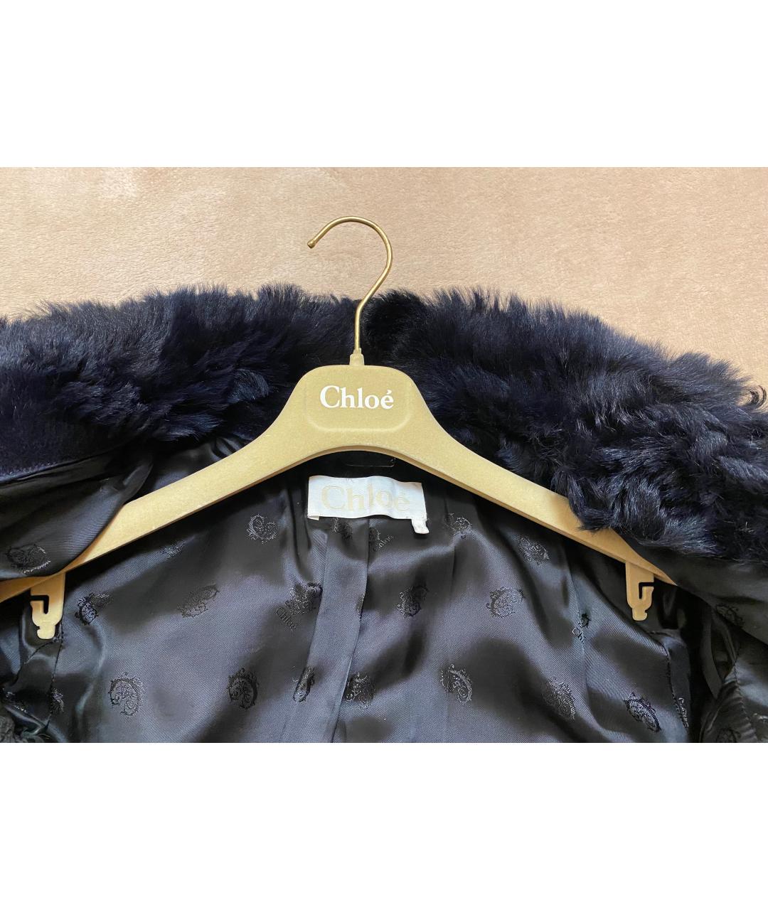 CHLOE Синяя меховая шуба, фото 3
