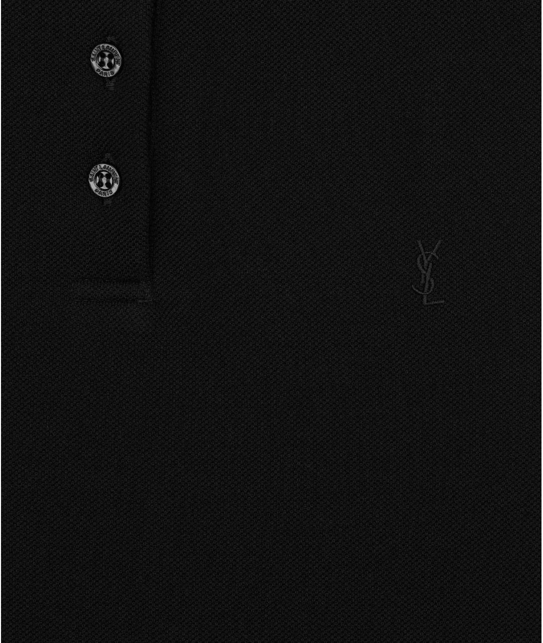 SAINT LAURENT Черная хлопковая футболка, фото 8