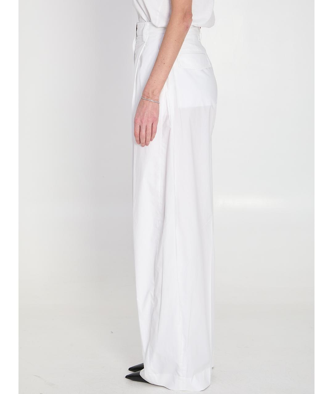 THELATEST Белые хлопковые прямые брюки, фото 3