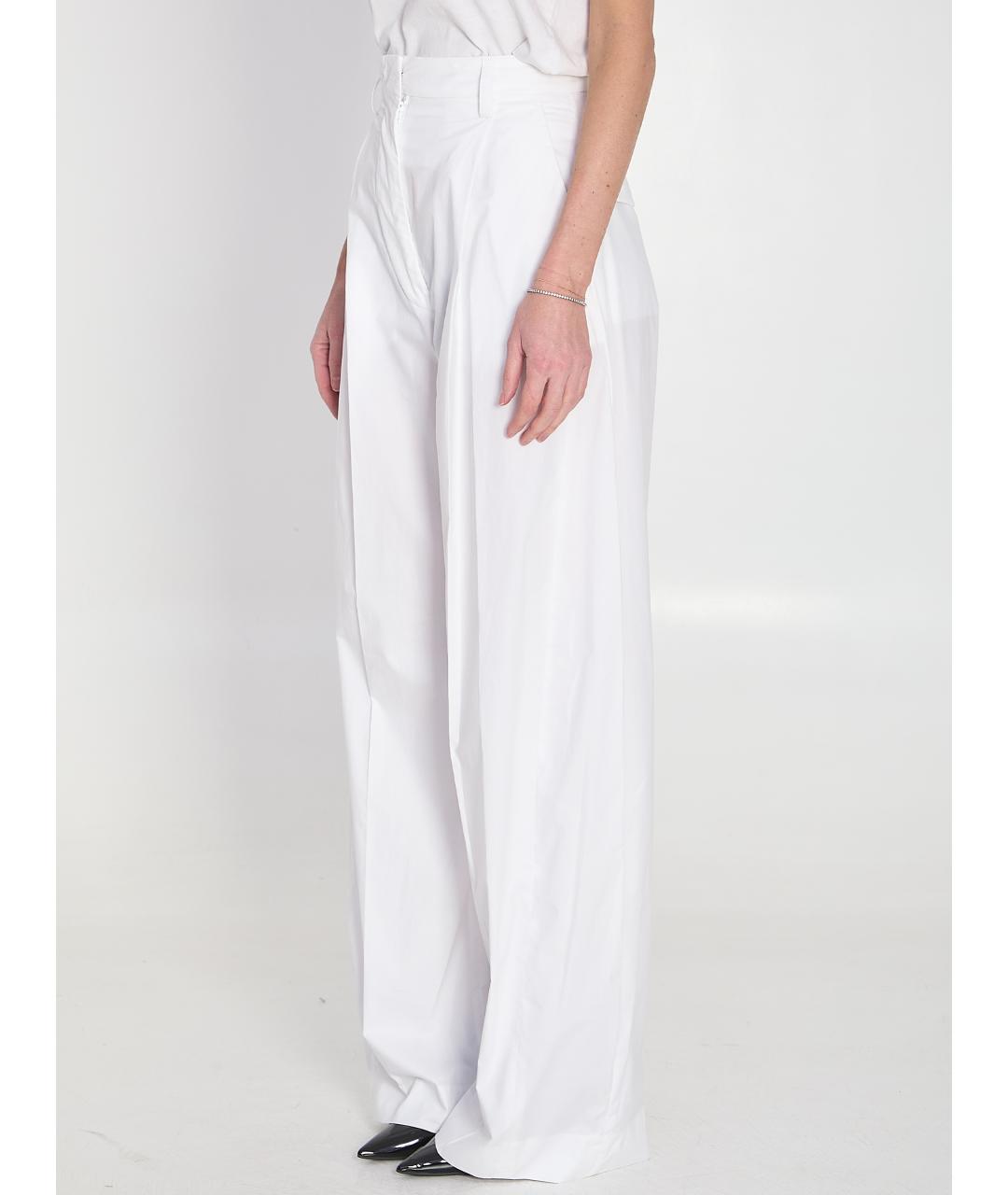 THELATEST Белые хлопковые прямые брюки, фото 2