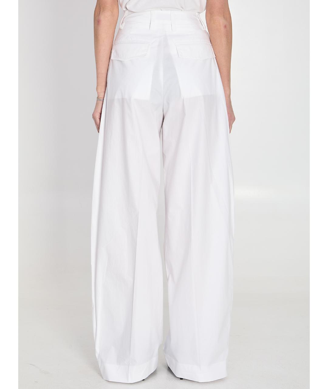 THELATEST Белые хлопковые прямые брюки, фото 4