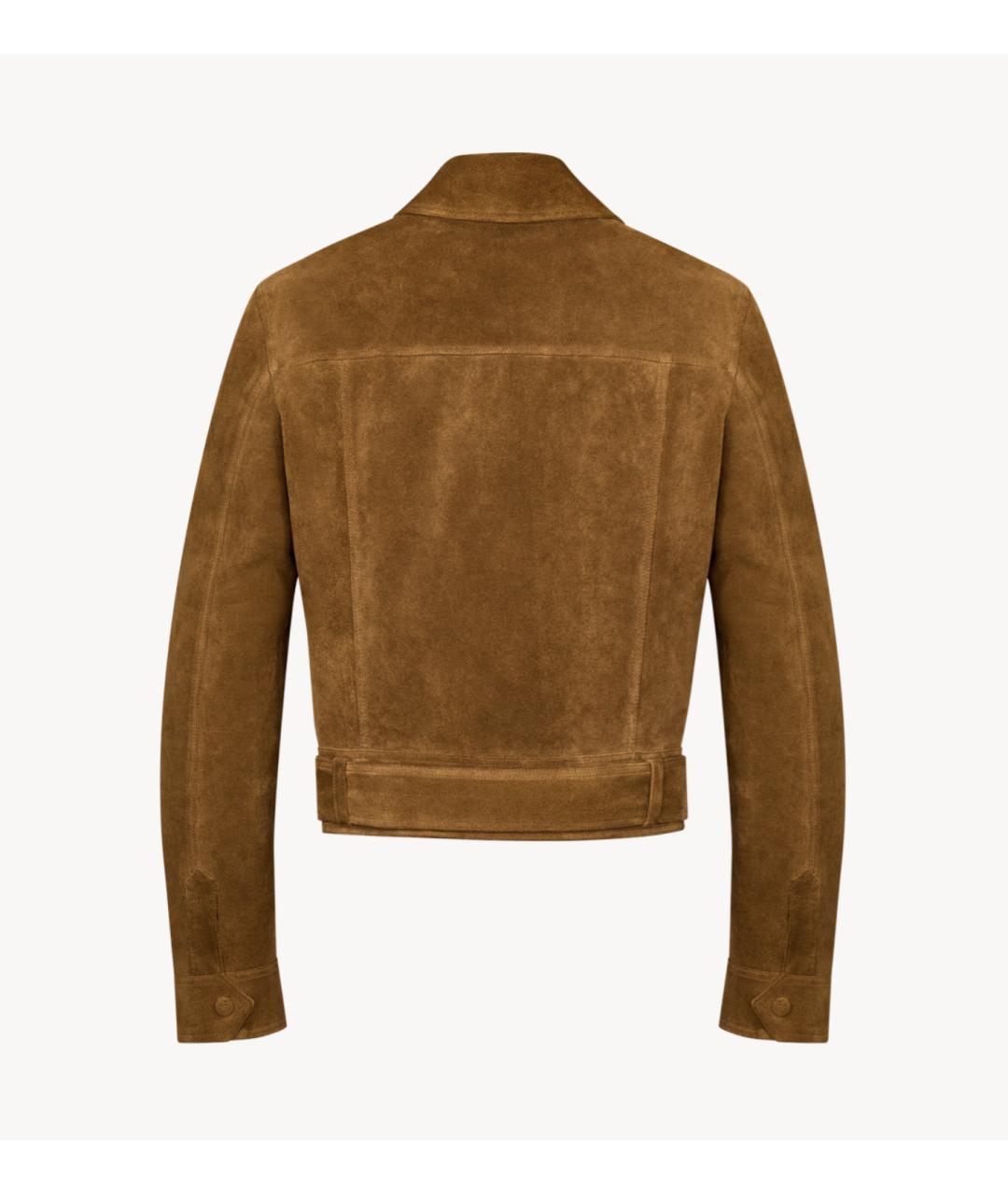 SAINT LAURENT Коричневая замшевая куртка, фото 3