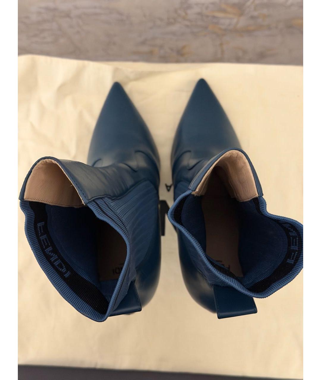 FENDI Синие ботильоны, фото 5