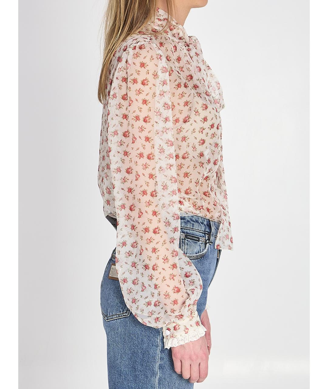 DOLCE&GABBANA Мульти шелковая блузы, фото 4