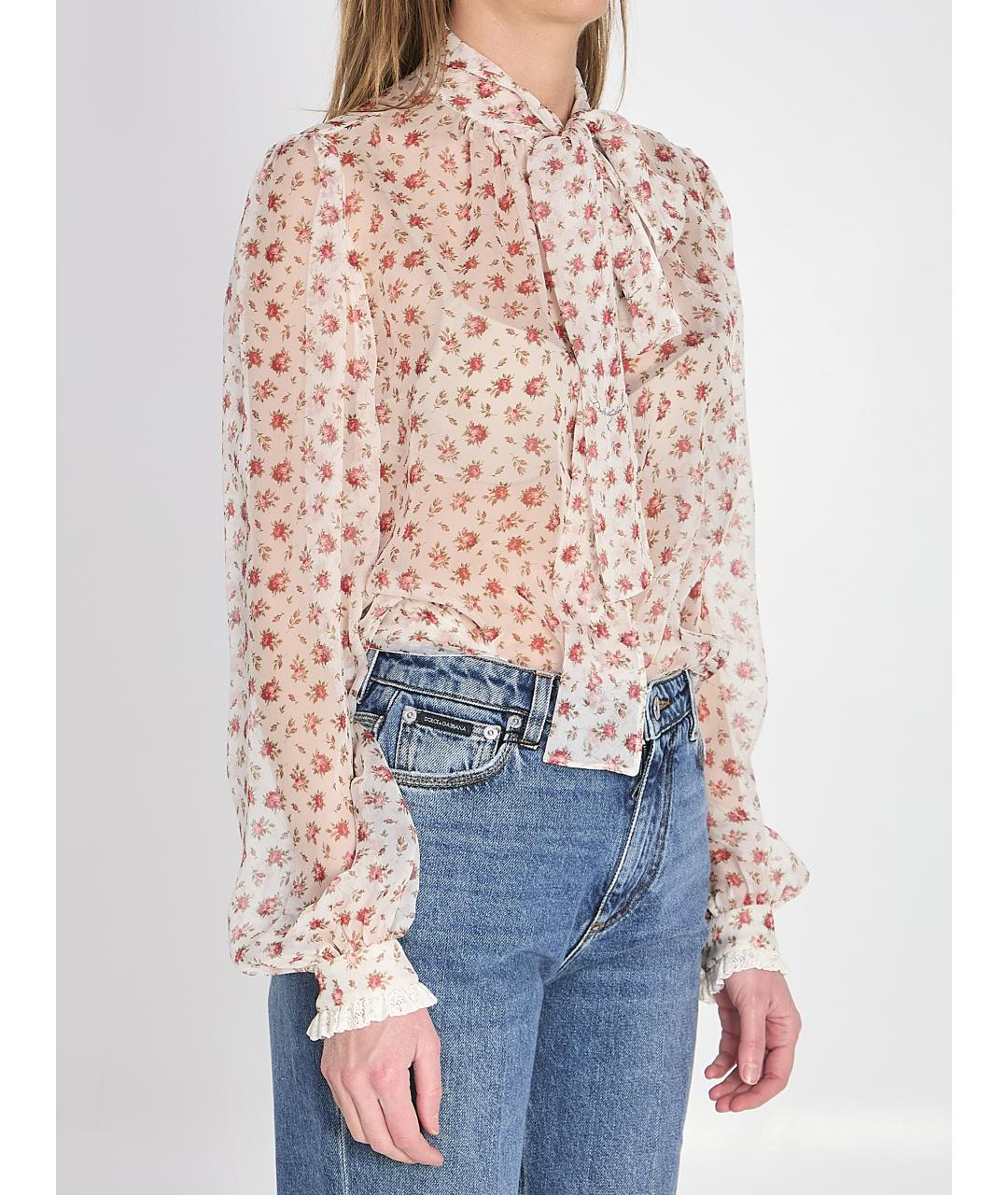 DOLCE&GABBANA Мульти шелковая блузы, фото 3