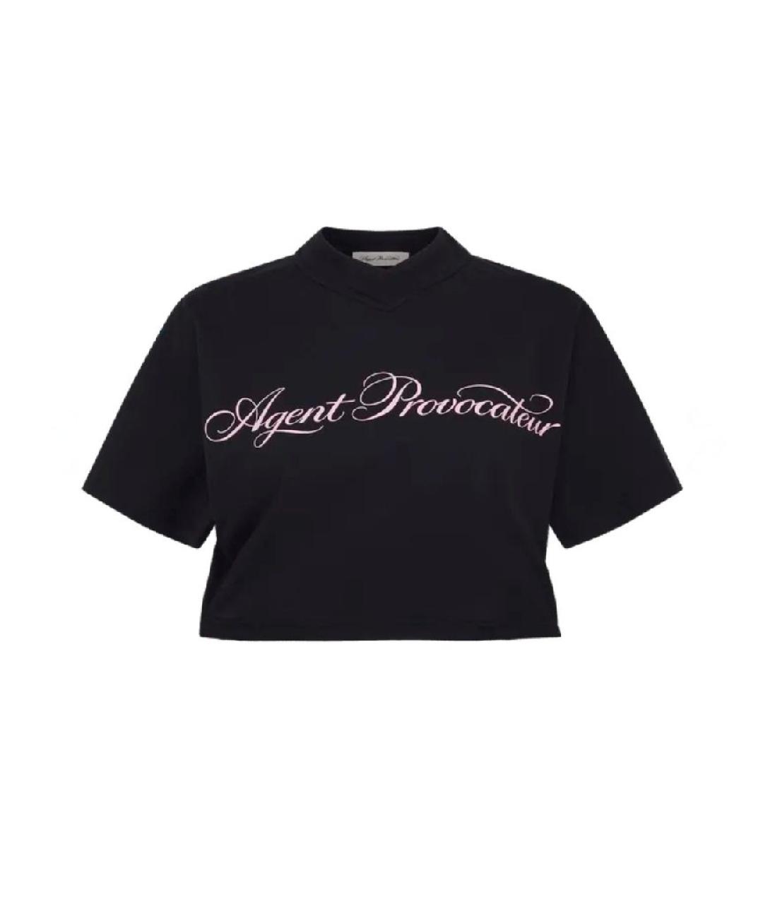 AGENT PROVOCATEUR Черная хлопковая футболка, фото 6