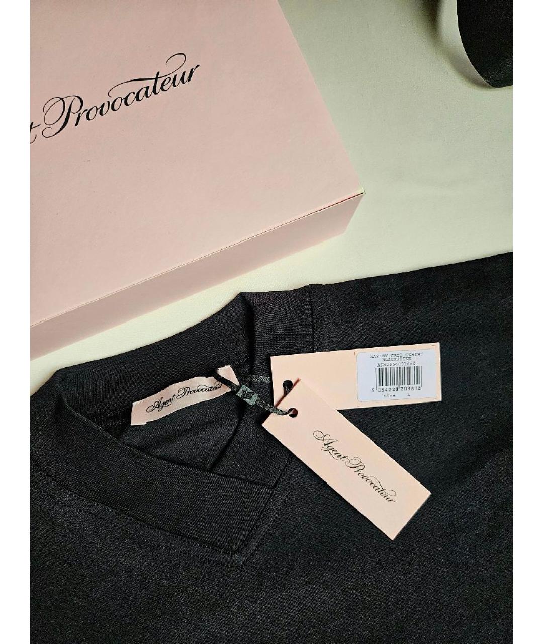 AGENT PROVOCATEUR Черная хлопковая футболка, фото 3