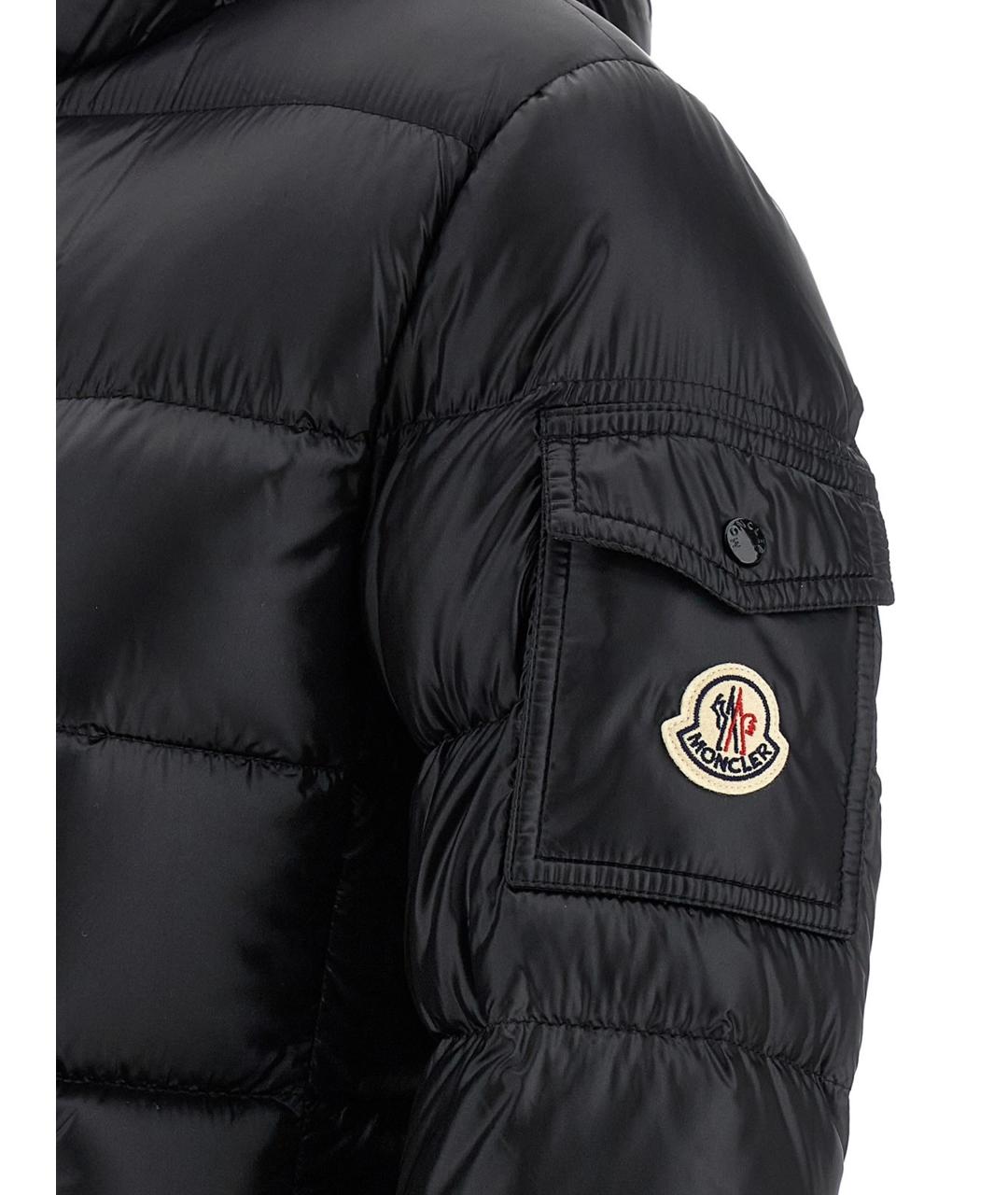 MONCLER Черная полиамидовая куртка, фото 4