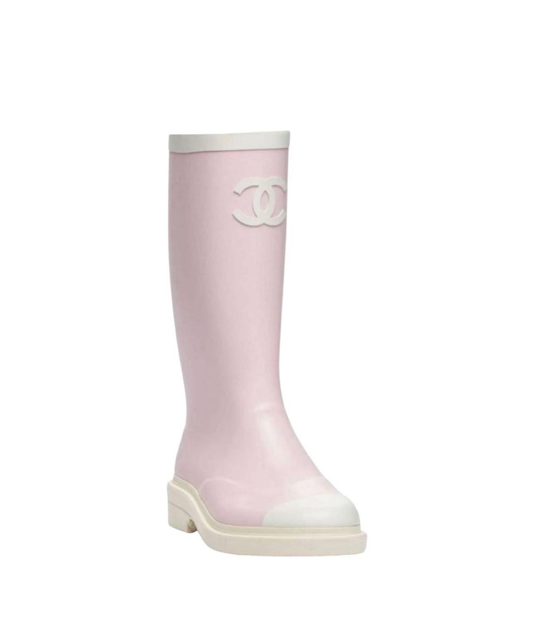 CHANEL Розовые сапоги, фото 1