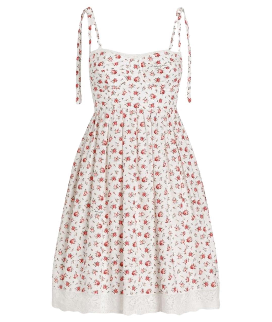 DOLCE&GABBANA Белое хлопко-эластановое платье, фото 1