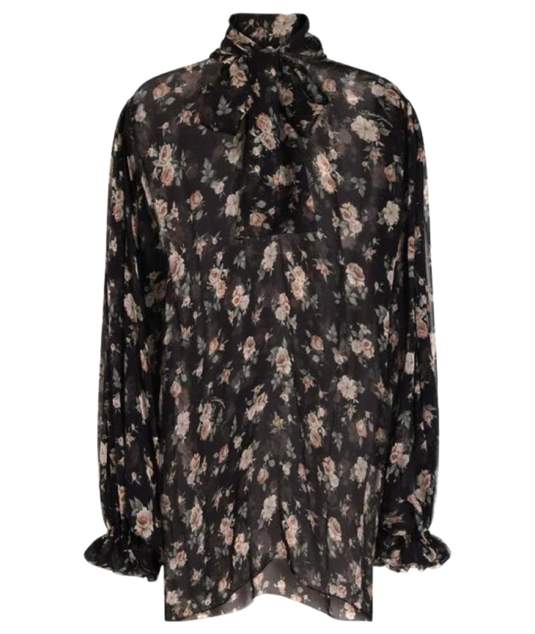 DOLCE&GABBANA Черная шелковая рубашка, фото 1