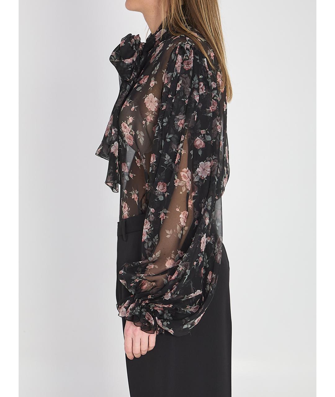 DOLCE&GABBANA Черная шелковая рубашка, фото 4