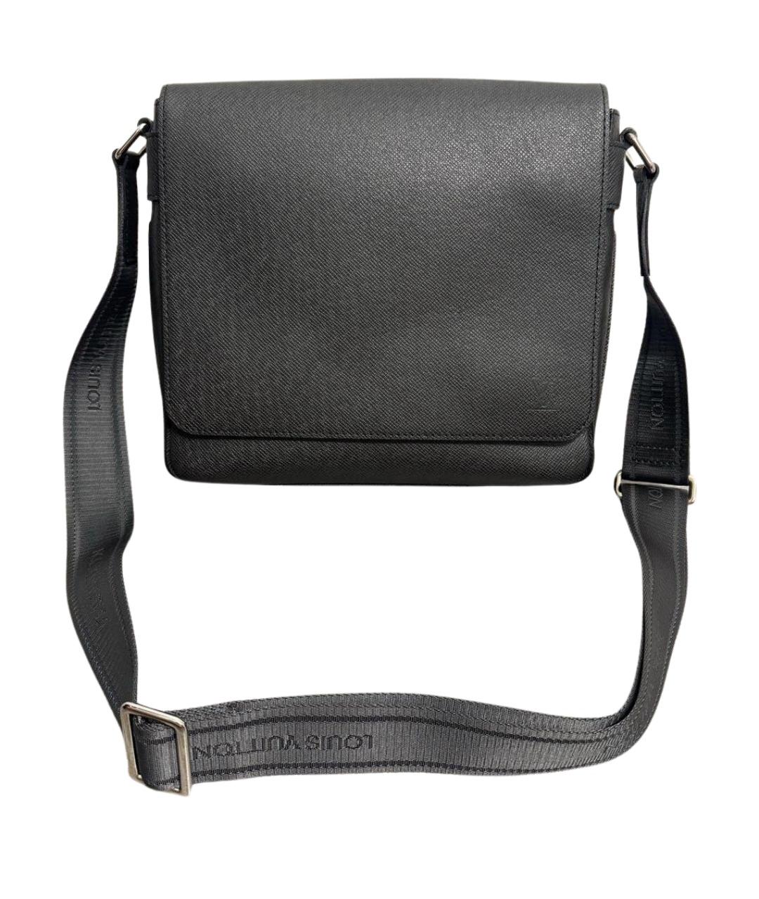 LOUIS VUITTON Черная кожаная сумка на плечо, фото 1