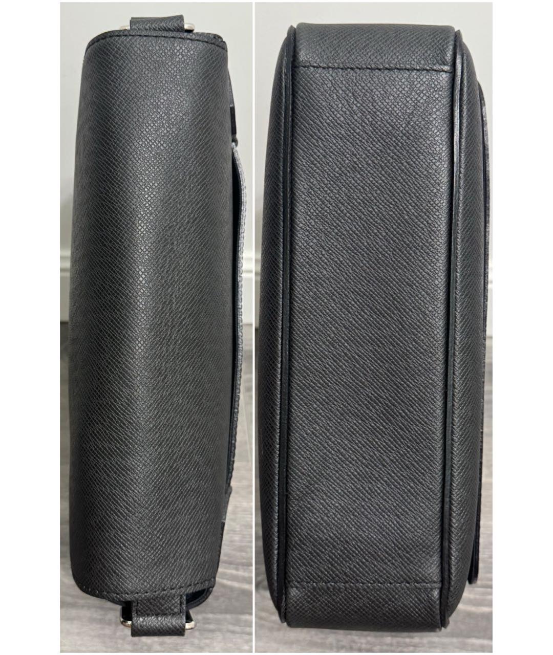 LOUIS VUITTON Черная кожаная сумка на плечо, фото 4