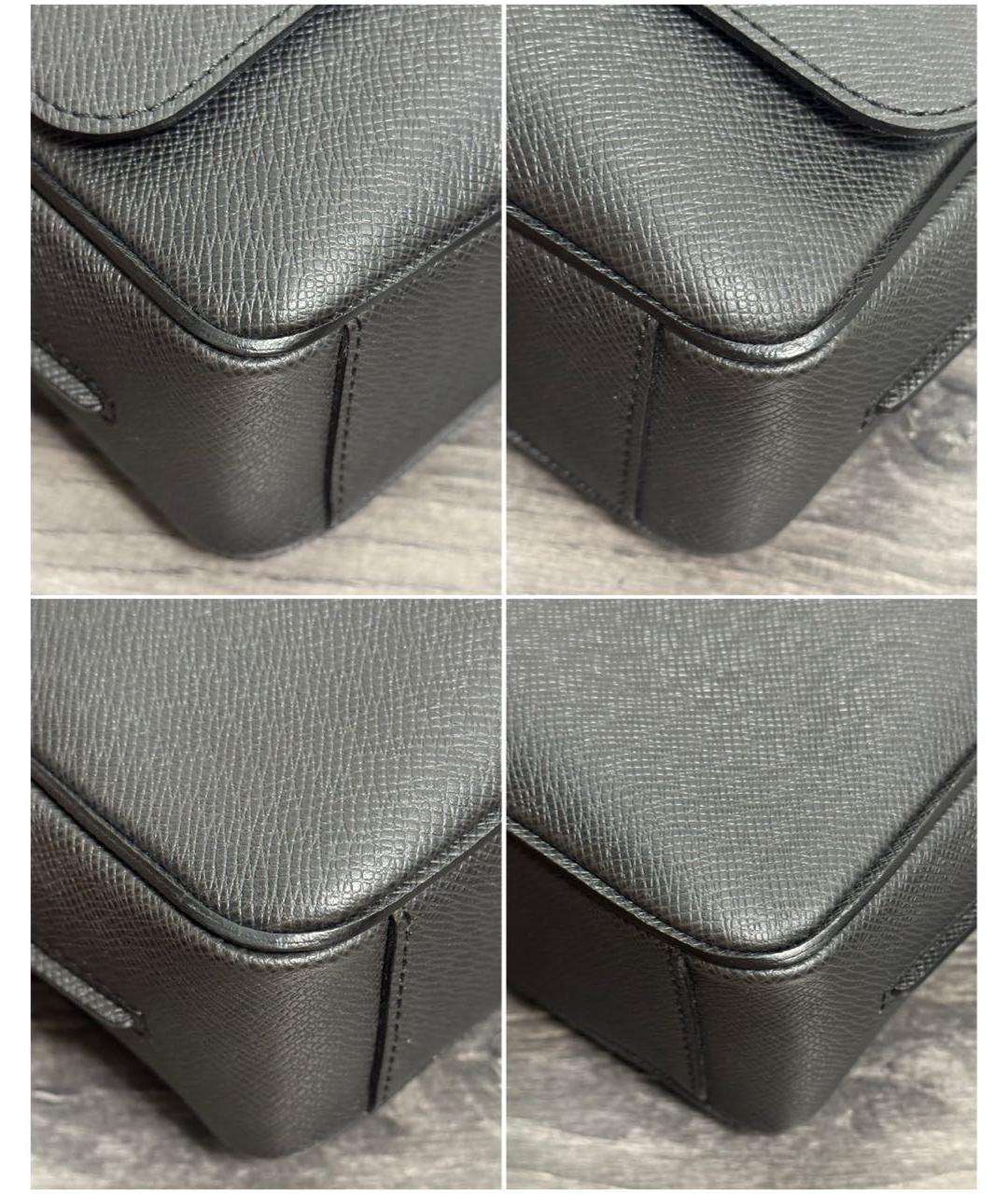 LOUIS VUITTON Черная кожаная сумка на плечо, фото 5