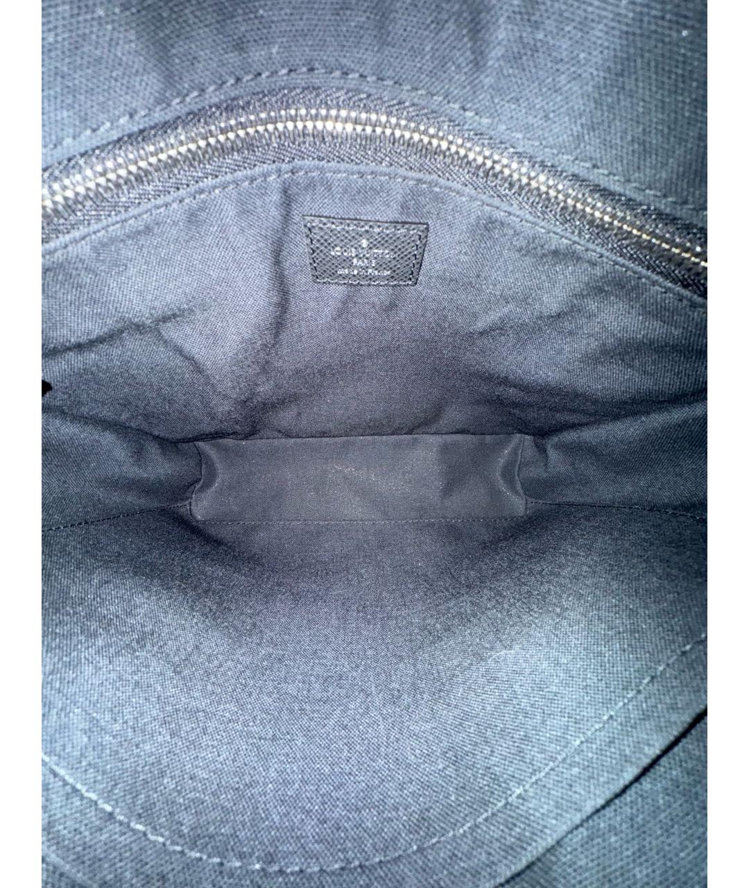 LOUIS VUITTON Черная кожаная сумка на плечо, фото 8