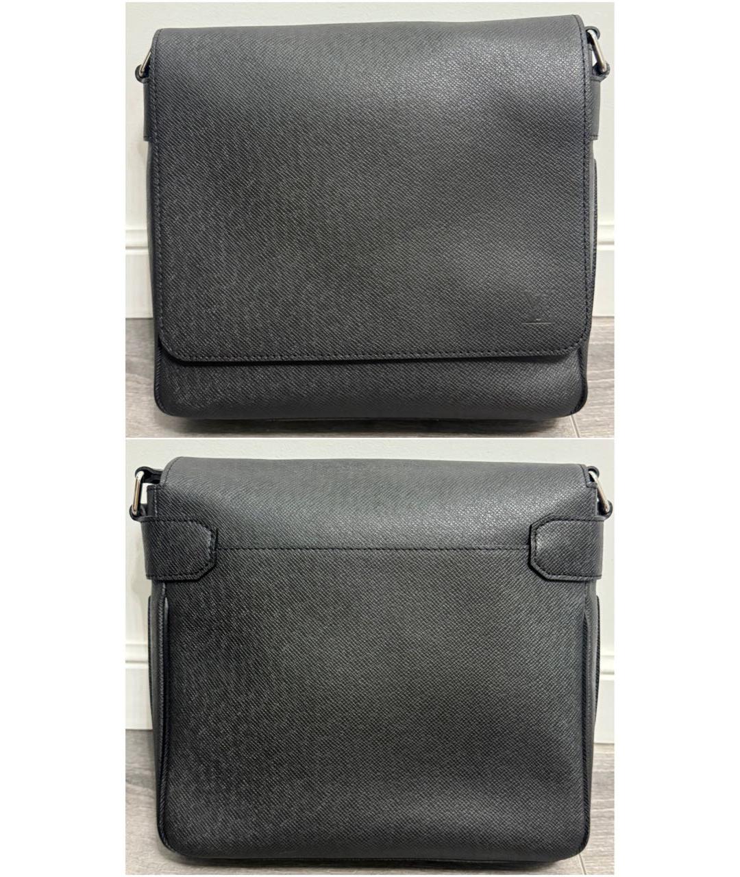 LOUIS VUITTON Черная кожаная сумка на плечо, фото 2