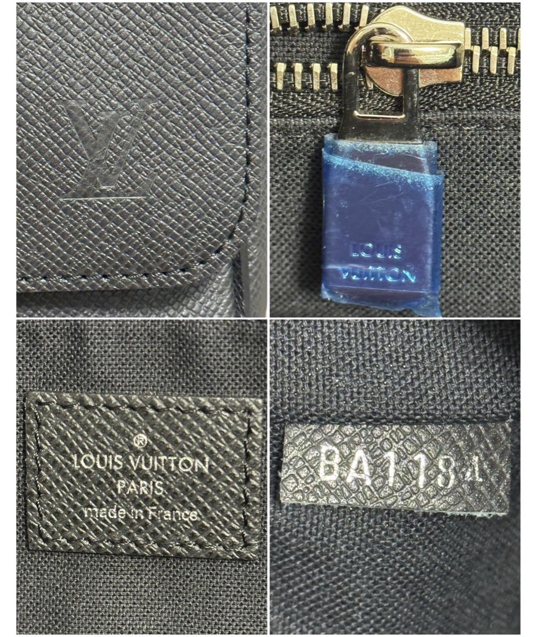 LOUIS VUITTON Черная кожаная сумка на плечо, фото 6