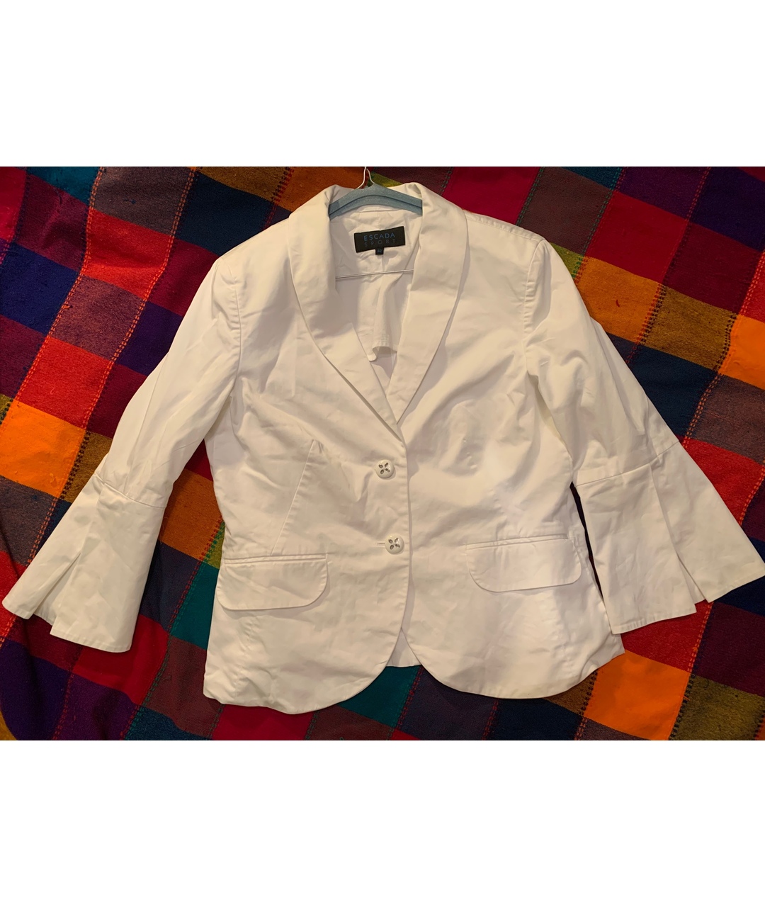 ESCADA Белый хлопковый жакет/пиджак, фото 3