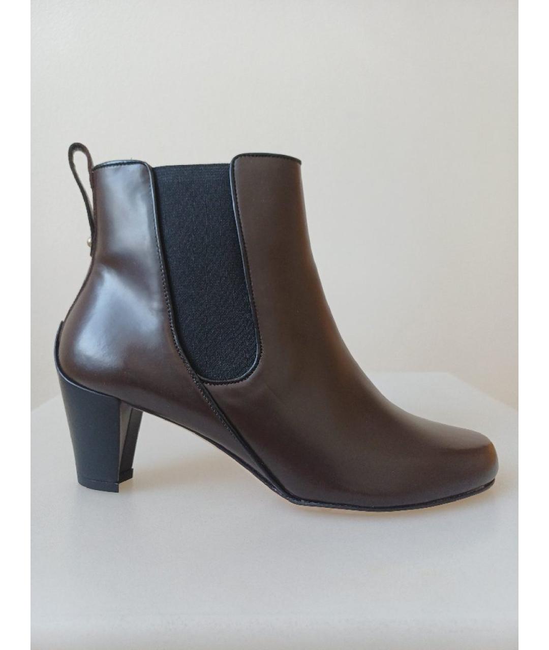 BALLY Коричневые кожаные полусапоги, фото 9