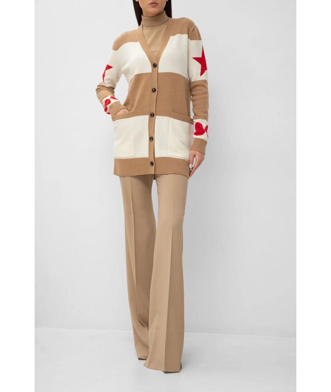 WEEKEND MAX MARA Бежевый кашемировый кардиган, фото 8