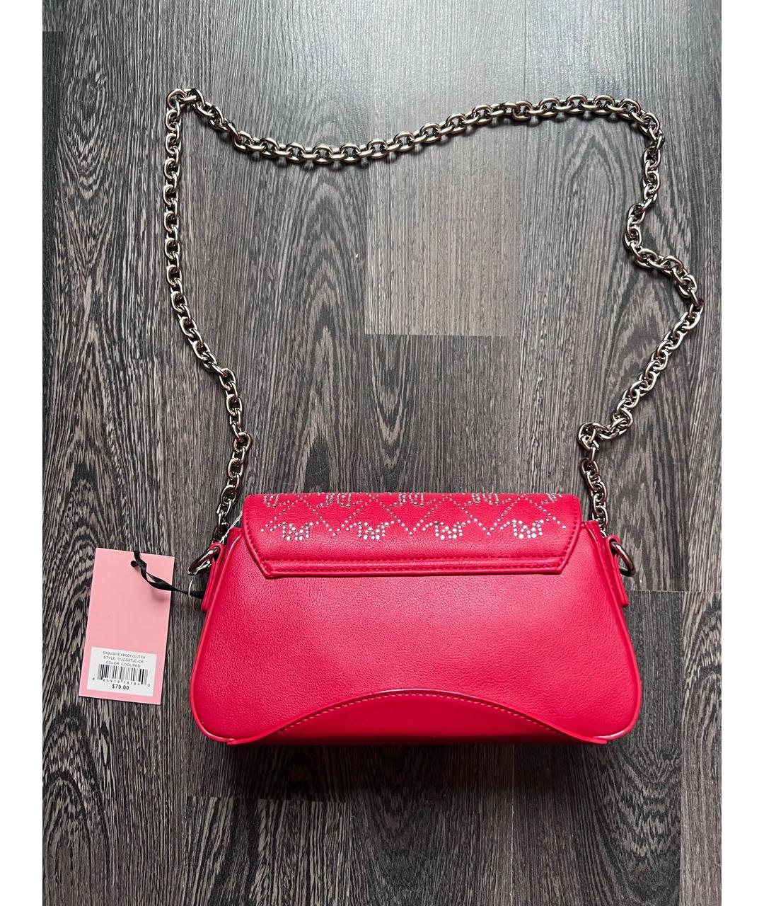 JUICY COUTURE Красная сумка через плечо из искусственной кожи, фото 7