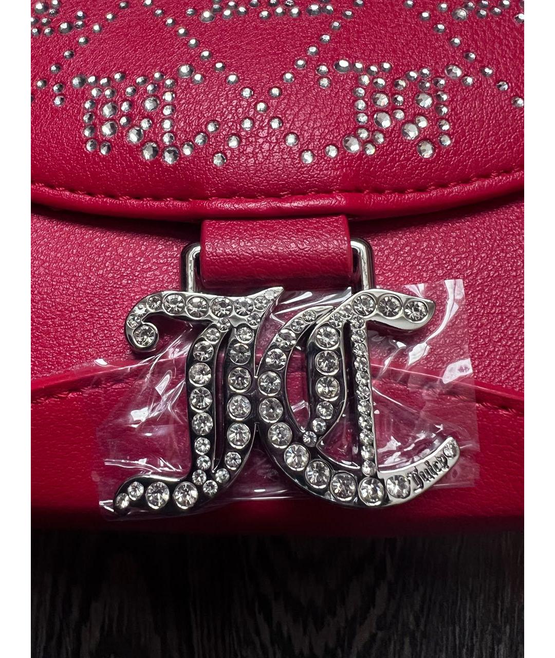 JUICY COUTURE Красная сумка через плечо из искусственной кожи, фото 3