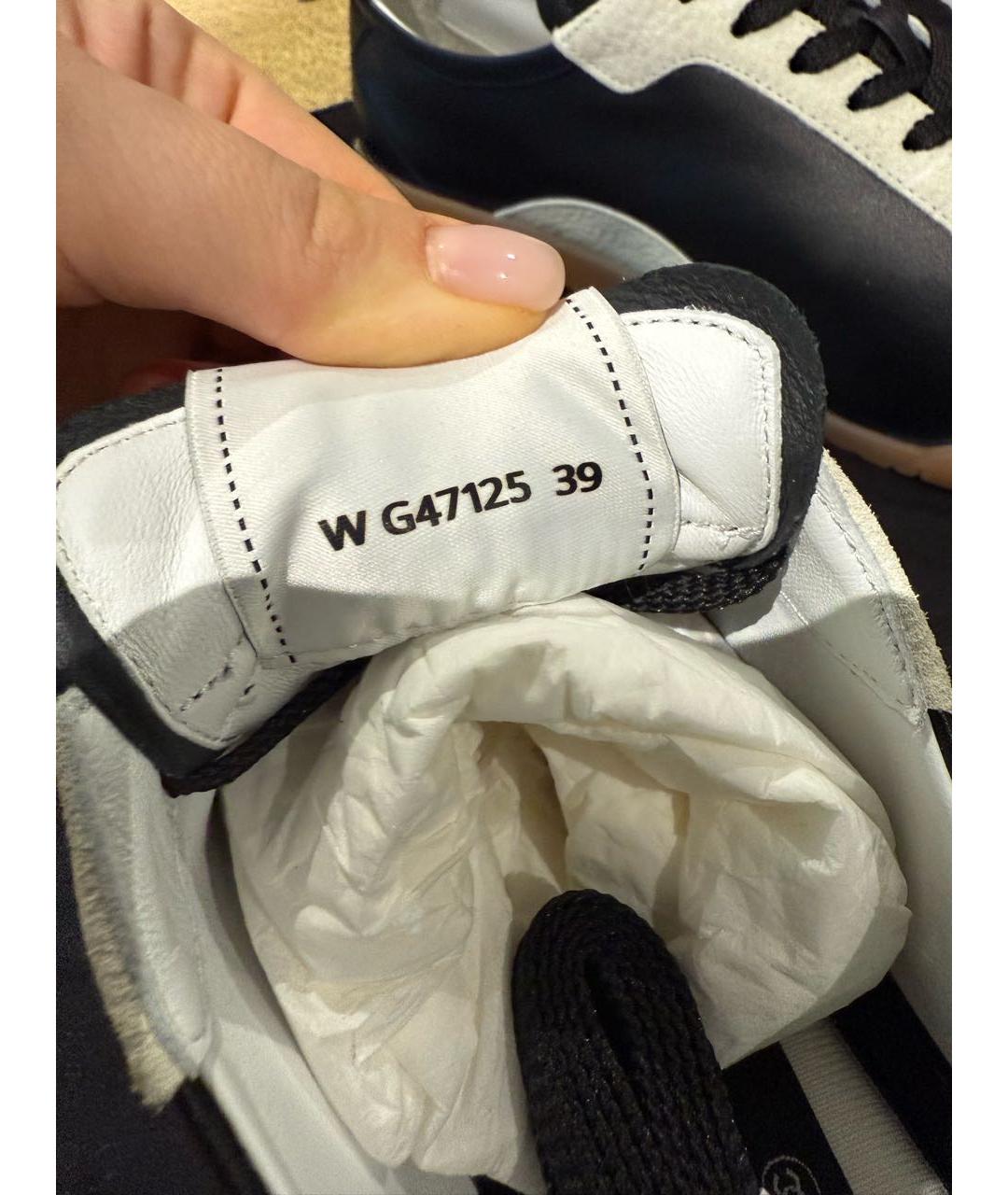 CHANEL Черные кожаные кеды, фото 4