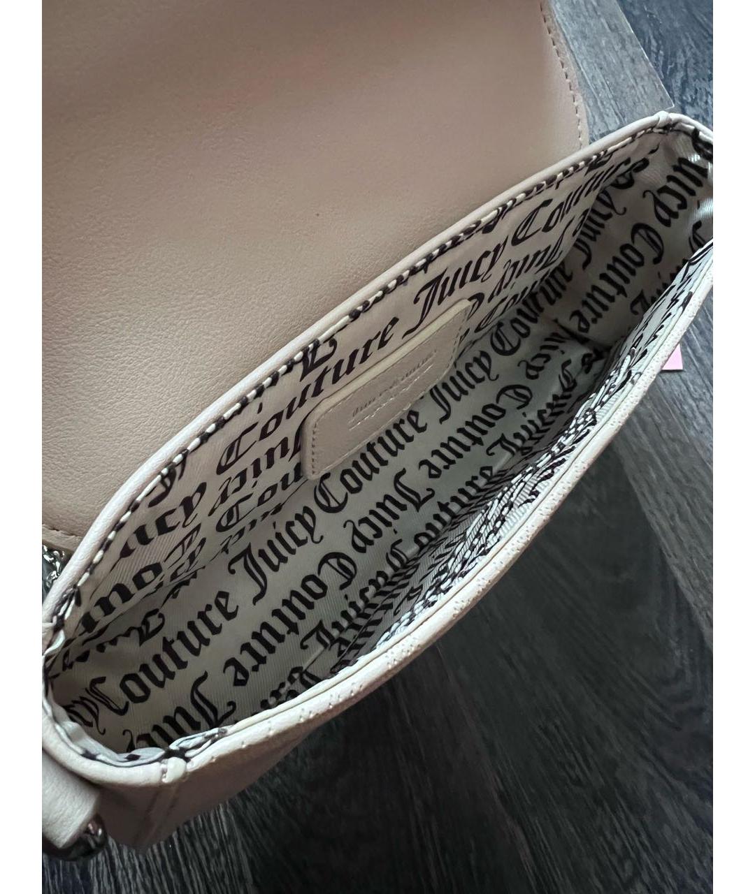 JUICY COUTURE Бежевая сумка через плечо из искусственной кожи, фото 7