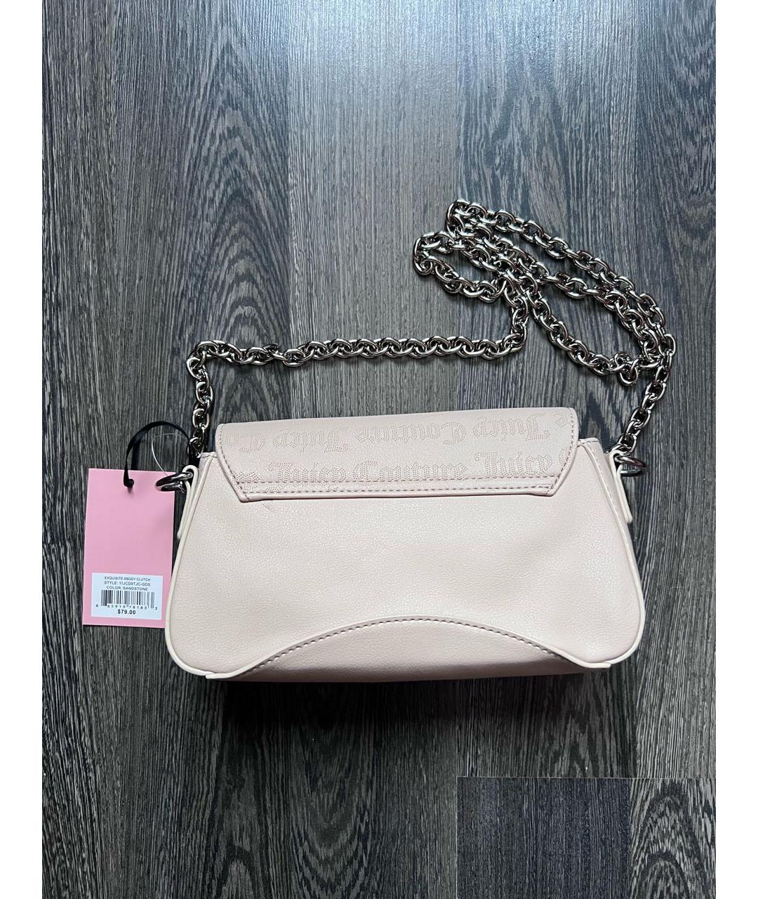 JUICY COUTURE Бежевая сумка через плечо из искусственной кожи, фото 8