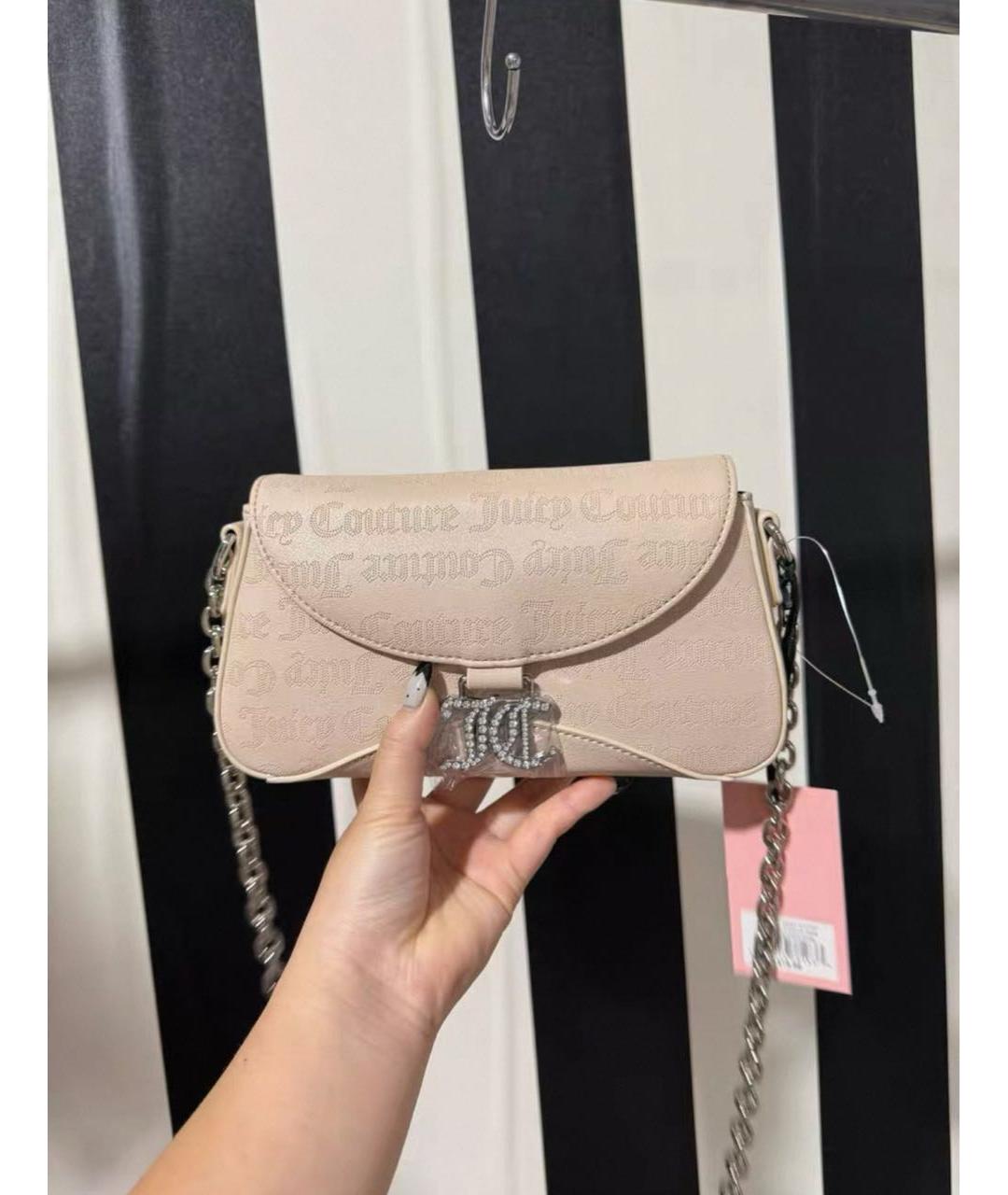 JUICY COUTURE Бежевая сумка через плечо из искусственной кожи, фото 2