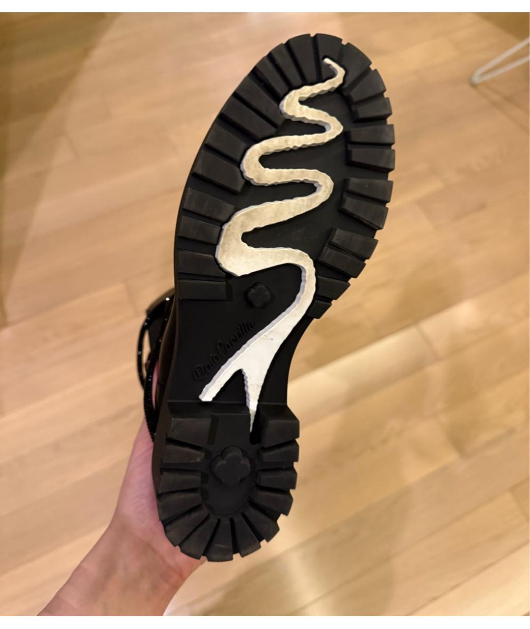 RENE CAOVILLA Черные кожаные сапоги, фото 2