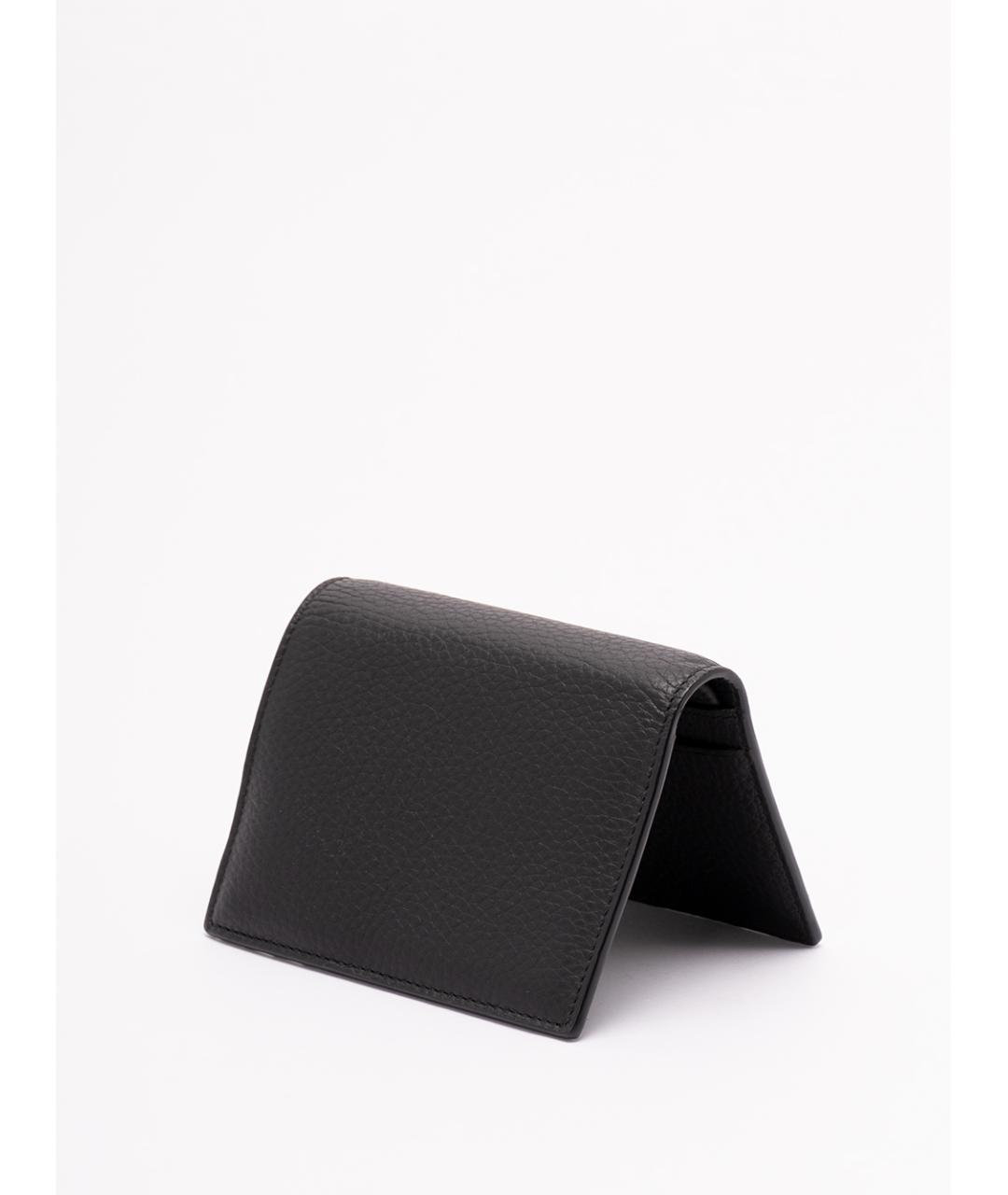 SAINT LAURENT Черный кожаный кошелек, фото 2