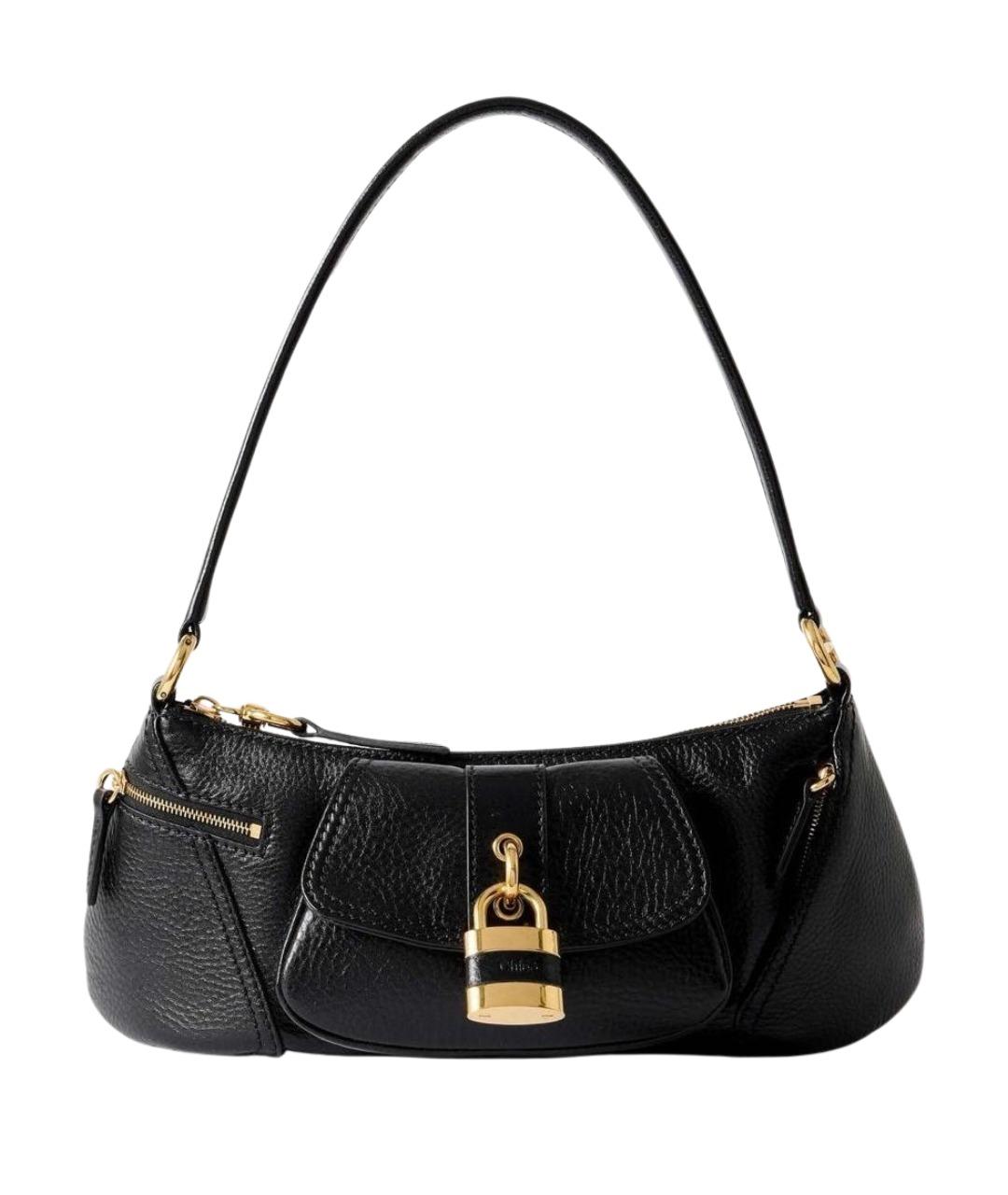 CHLOE Черная кожаная сумка через плечо, фото 1