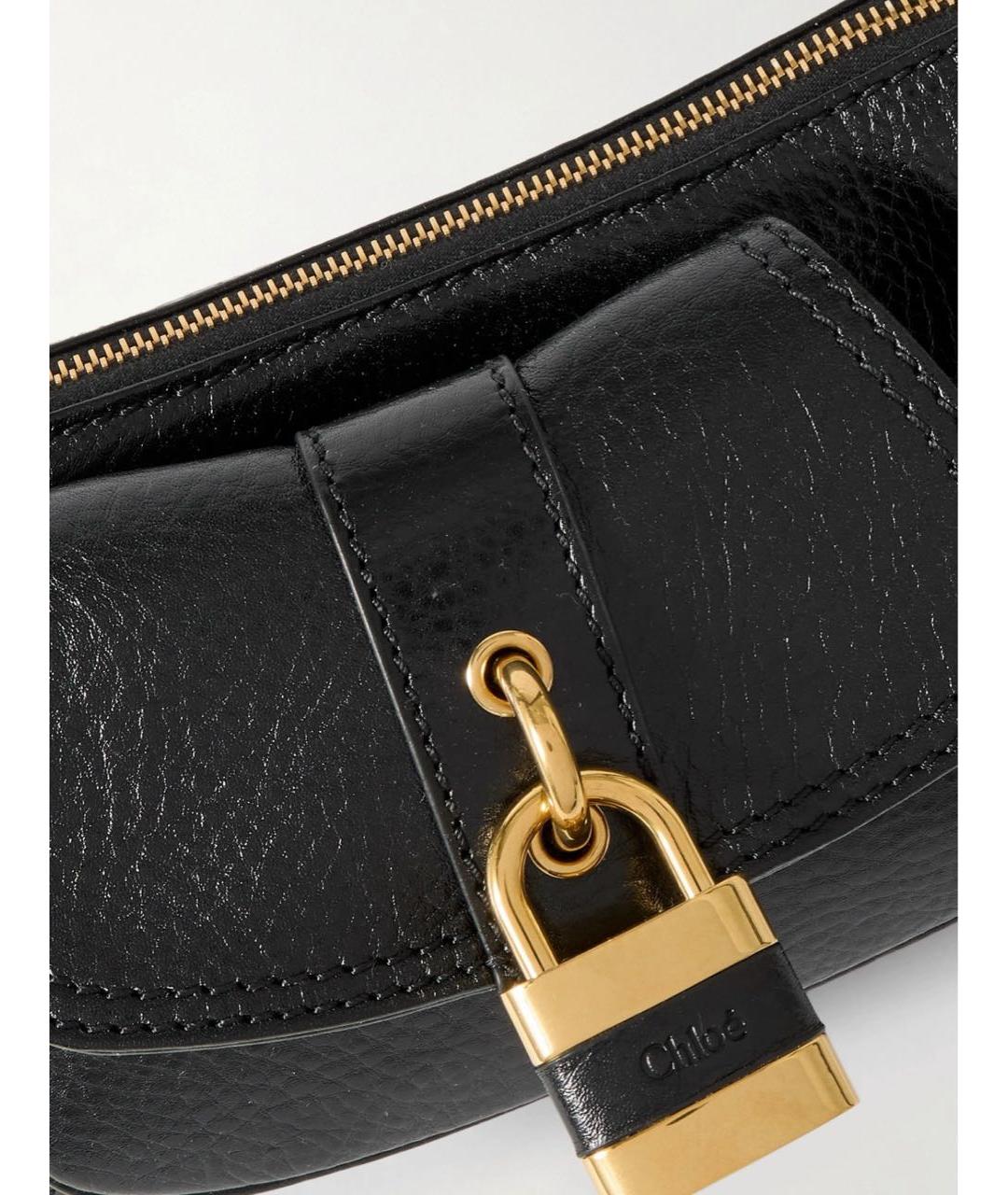 CHLOE Черная кожаная сумка через плечо, фото 2