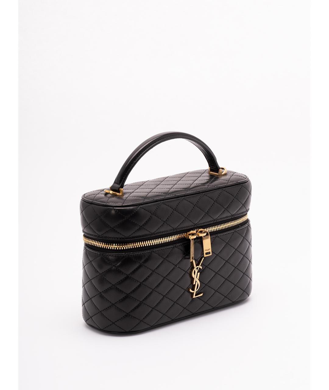 SAINT LAURENT Черная кожаная сумка через плечо, фото 3