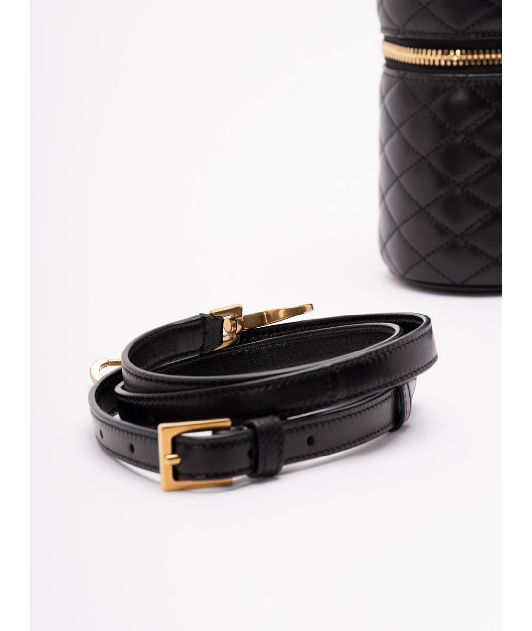 SAINT LAURENT Черная кожаная сумка через плечо, фото 4