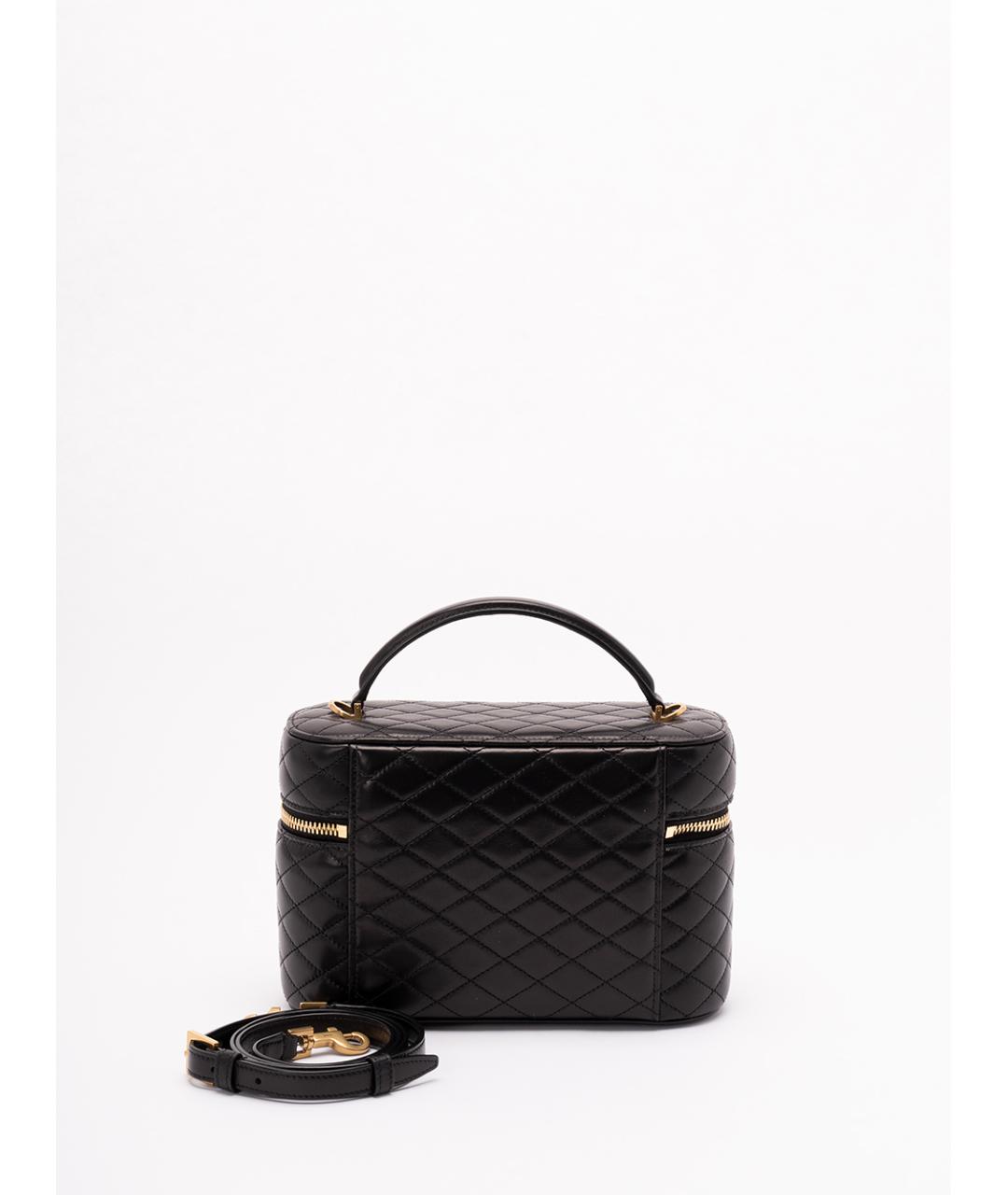 SAINT LAURENT Черная кожаная сумка через плечо, фото 2