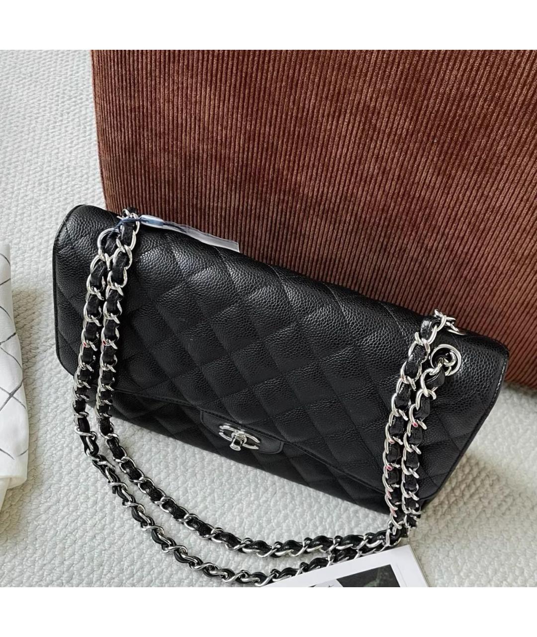 CHANEL Черная кожаная сумка через плечо, фото 3