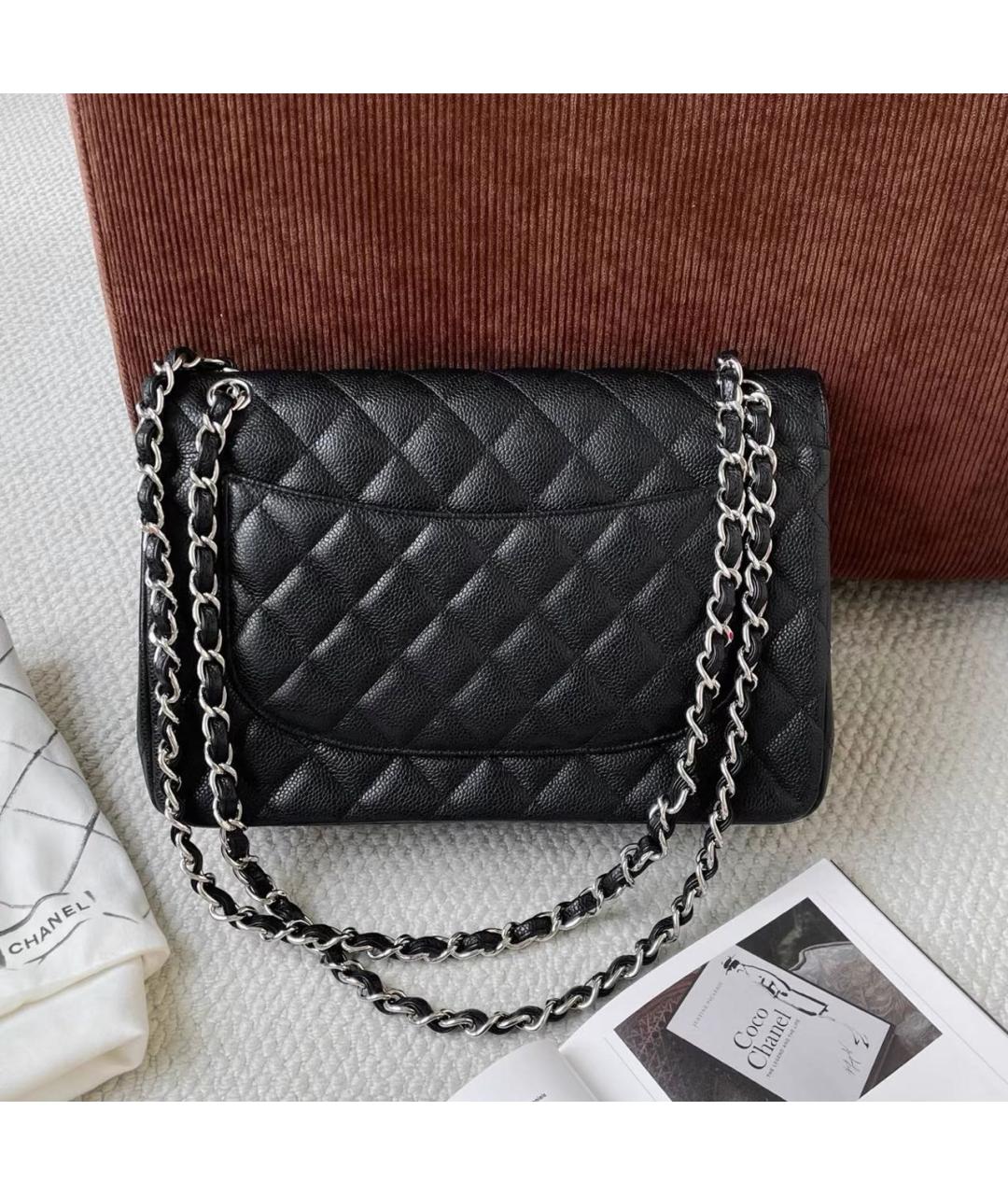 CHANEL Черная кожаная сумка через плечо, фото 2