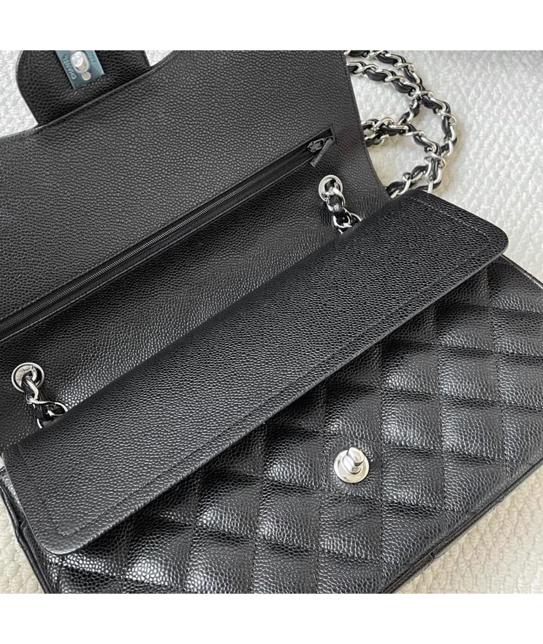 CHANEL Черная кожаная сумка через плечо, фото 7