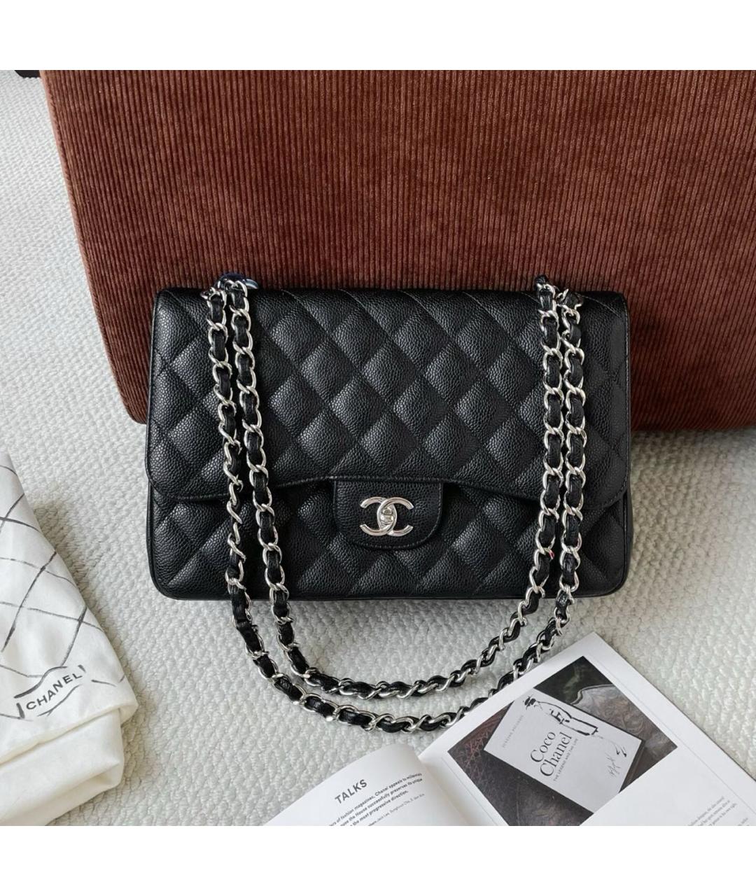 CHANEL Черная кожаная сумка через плечо, фото 9
