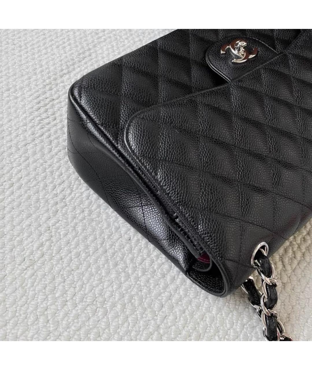 CHANEL Черная кожаная сумка через плечо, фото 6