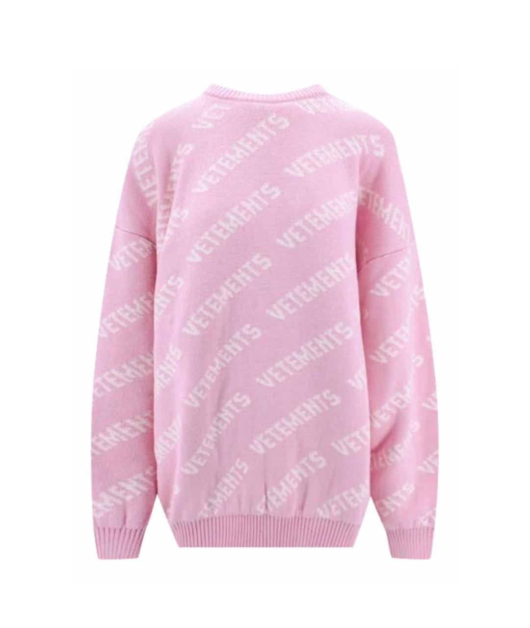 VETEMENTS Розовый шерстяной джемпер / свитер, фото 9