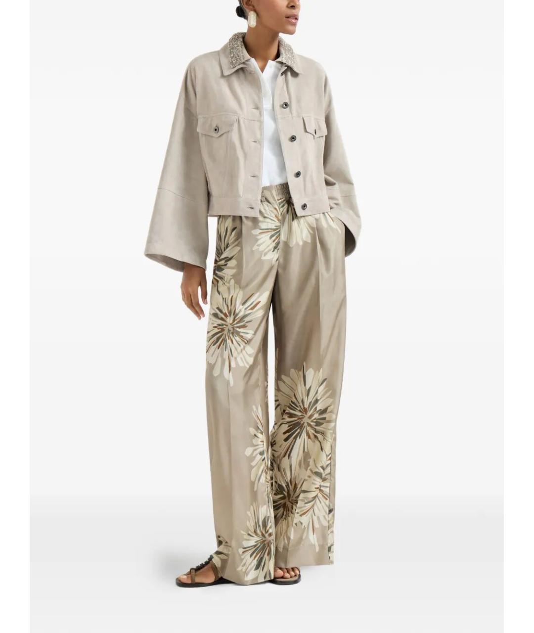 BRUNELLO CUCINELLI Белая хлопковая футболка, фото 2